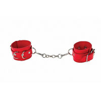  /  "Ouch! - Leather Cuffs For Hand And Ankles Red" 