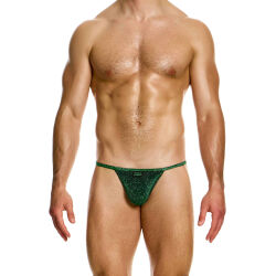 - "Glitter Tanga Briefs - Green" 