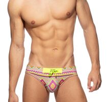 - "Azteca Swim Briefs - Pink" 