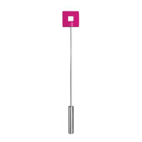  "Leather Square Tipped Metal Crop Pink" 