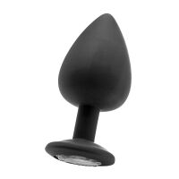     "Extra Large Diamond Butt Plug - Black" 