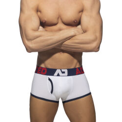 - "Open Fly Cotton Trunk - Navy" 