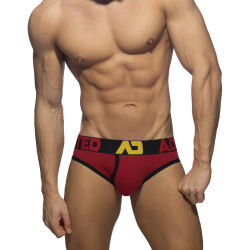 - "Open Fly Cotton Briefs - Black" 