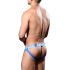 �����-����� "Almost Naked Fly Stripe Briefs Jock - Electric Blue/White Stripes" 