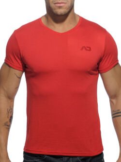 �������� "Basic V-Neck T-Shirt - Red" 