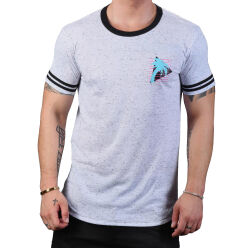  "California Muscle Beach Tee - White / Black" 