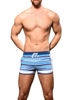 - "Savoy Stripe Swim Shorts" 