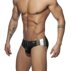 ������-����� "Stripes Basic Swim Briefs - Black" 