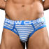 �����-����� "Almost Naked Fly Stripe Briefs - Electric Blue/White Stripes" 