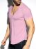 �������� "Deep V-Neck T-Shirt - Baby Pink" 
