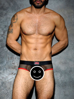 �����-����� "Fetish Mesh Briefs - Red" 