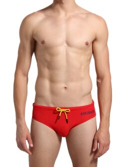 ������-����� "Basic Swim Briefs With Contrast Logo - Red" 