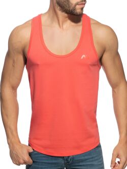 �����-���������� "U-Neck Cotton Tank Top - Coral" 