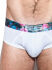 �����-����� "Flowery Waistband Briefs - White" 