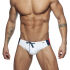 ������-����� "Stripes Basic Swim Briefs - White" 