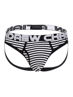 �����-����� "Almost Naked Fly Stripe Briefs Jock - Black/White Stripes" 