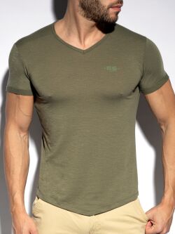 �������� "Flame V-Neck T-Shirt - Khaki" 
