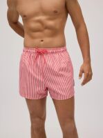 - "90321 Short Stripped Swimsuit Hot Coral" 
