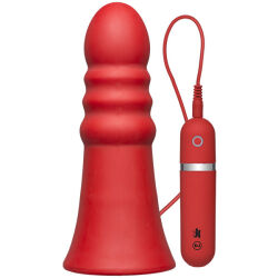 �������� ���������� "Kink - Vibrating Silicone Butt Plug Ridged 8' Red" (� ���������) 