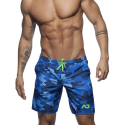������-����� "Camouflage Swim Long Shorts - Navy" 
