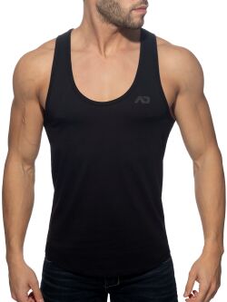 �����-���������� "U-Neck Cotton Tank Top - Black" 