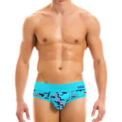 �����-����� "Camo Marine Briefs - Aqua" 
