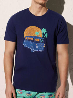 �������� "90502 - T-Shirt with Van Print Blue Wave" 