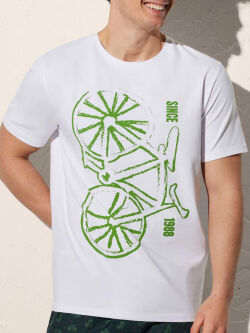 �������� "90501 - T-Shirt with Bicycle Print Blanco" 