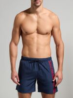 ������-����� "Striped Medium Boardshort - Navy" 