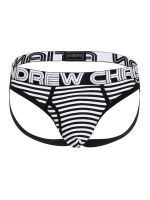 �����-����� "Almost Naked Fly Stripe Briefs Jock - Black/White Stripes" 