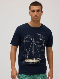 �������� "90509 T-Shirt with Boat Printed Marino" 