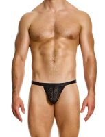 �����-����� "Mesh Through Tanga Briefs - Black" 