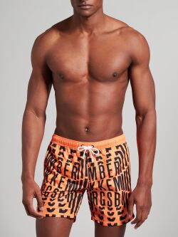 ������-����� "All-Over Logo Medium Boardshort - Orange Fluo" 