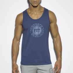 �����-���������� "Basic Cotton Fit Tank Top - Navy" 