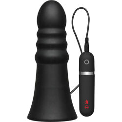 �������� ���������� "Kink - Vibrating Silicone Butt Plug Ridged 8' Black" (� ���������) 