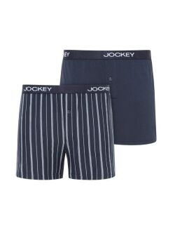 �����-����� "305500 Boxer Knit 2 Pack - Navy Strip" (�������� 2 ��.) 