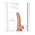 �������������-��������� "RealRock 7' Curved Realistic Dildo with Balls - Tanned" 
