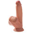 �������������-��������� "King Cock Plus - 7' 3D Cock With Swinging Balls Tan" 