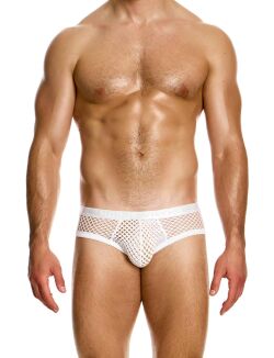 �����-����� "Mesh Through Classic Briefs - White" 