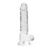 �������������-��������� "RealRock 7' Realistic Cock With Balls - Transparent" 