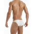 �����-����� "Leather Low Cut Briefs - White" 