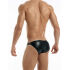�����-����� "Leather Low Cut Briefs - Black" 