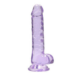 �������������-��������� "RealRock 7' Realistic Cock With Balls - Purple" 