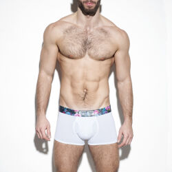 �����-������� "Flowery Waistband Boxer - White" 