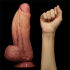 �������������-��������� "Dual Layered Platinum Silicone Cock 10 Brown" 