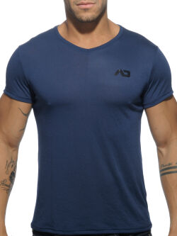 �������� "Basic V-Neck T-Shirt - Navy" 