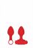 ����� ��� �������� ���������� "Ouch! - Silicone USB-Rechargeable Anal Set - Red" 