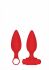 ����� ��� �������� ���������� "Ouch! - Silicone USB-Rechargeable Anal Set - Red" 