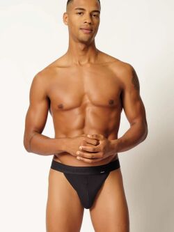 �����-����� "Cotton Rib Tanga Briefs 2 Pack Black" (�������� 2 ��.) 