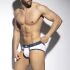 �����-����� "White Cotton Briefs - Navy" 